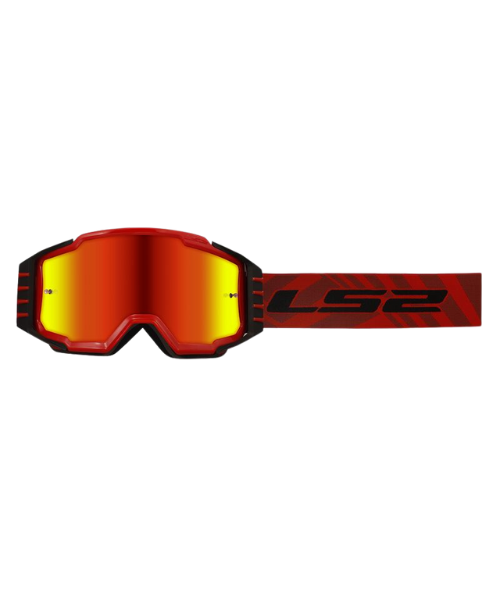 LS2 Charger Pro Goggle Red with Clear Visor