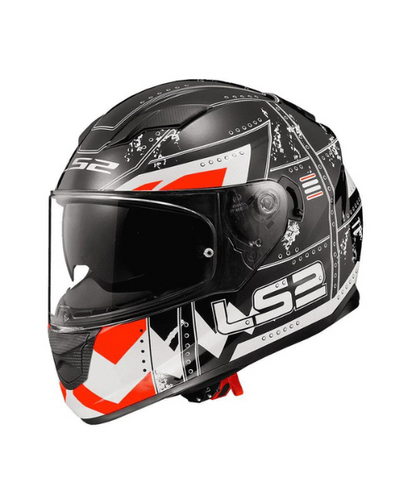 LS2 FF320 Stream Evo Max D Ring Helmet - Gloss Black Orange