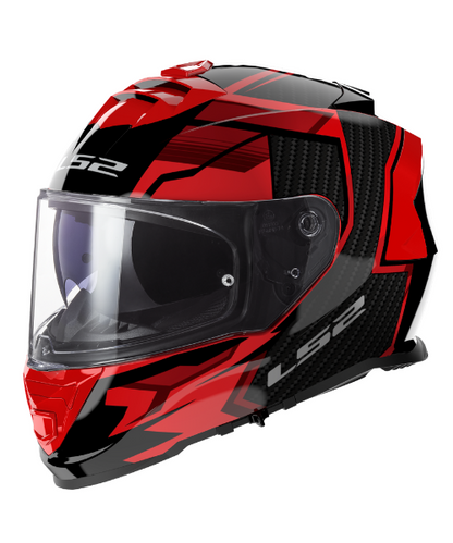 LS2 FF800 Storm II Tracker Helmet - Black Red