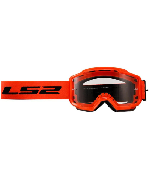 LS2 Charger Pro Goggle Hiviz Orange with Clear Visor