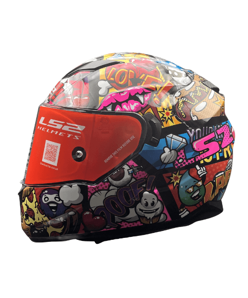 LS2 FF320 Stream Evo Comics with D Ring Helmet - Black