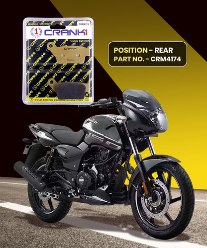 Crank1 Ceramic Brake Pads for Bajaj Pulsar NS 150 Twin Disc Single Channel ABS (2021-2025)