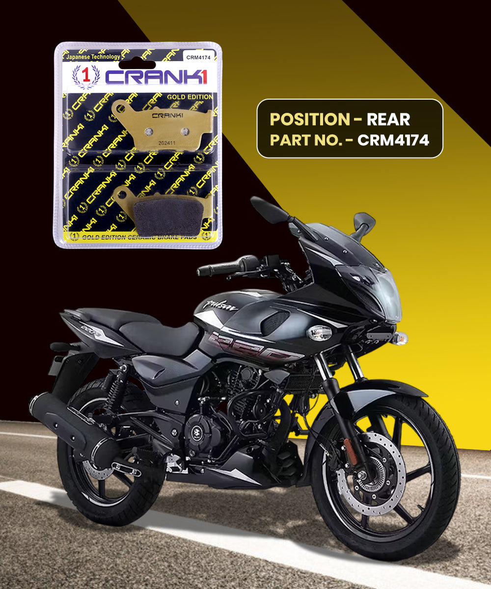 Crank1 Ceramic Brake Pads for Bajaj Pulsar 220 F (2023-2025)