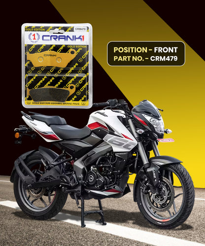 Crank1 Ceramic Brake Pads for Bajaj Pulsar NS 160 BS4 / ABS (2017-2025)