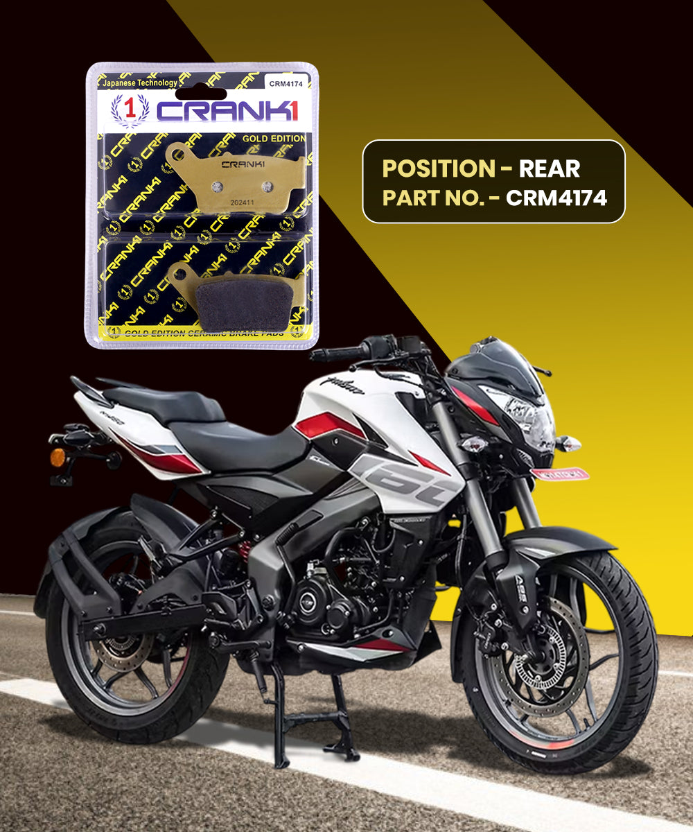 Crank1 Ceramic Brake Pads for Bajaj Pulsar NS 160 BS4 / ABS (2017-2025)