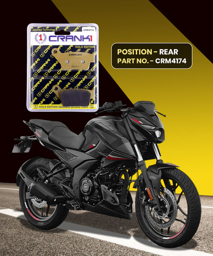 Crank1 Ceramic Brake Pads for Bajaj Pulsar NS 250 (2021-2025)