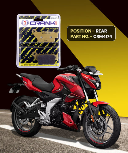 Crank1 Ceramic Brake Pads for Bajaj Pulsar NS 160 (2022-2025)