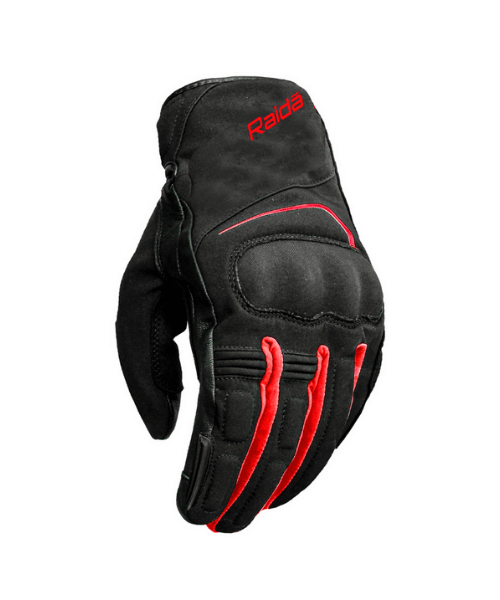 Raida AqDry Waterproof Riding Gloves Red