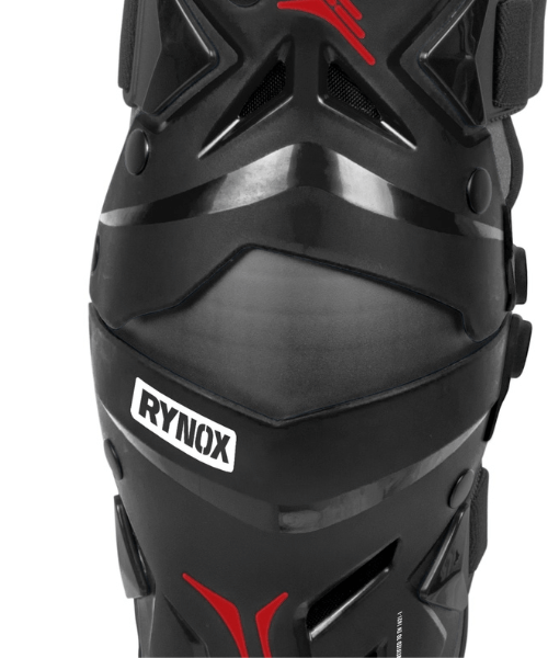 Rynox Bastion Bionic Knee Guards - Black Red