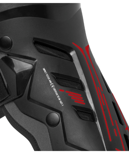 Rynox Bastion Bionic Knee Guards - Black Red