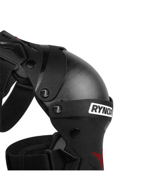 Rynox Bastion Bionic Knee Guards - Black Red