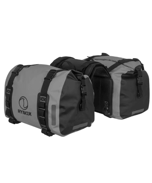 Rynox Expedition Waterproof Saddlebags - Stormproof - Light Grey