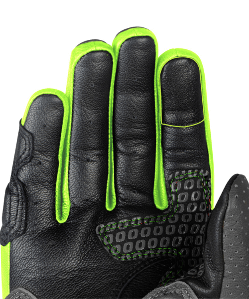 Rynox Storm Evo 2 Riding Gloves - Hi-Viz Green Black