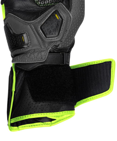 Rynox Storm Evo 2 Riding Gloves - Hi-Viz Green Black