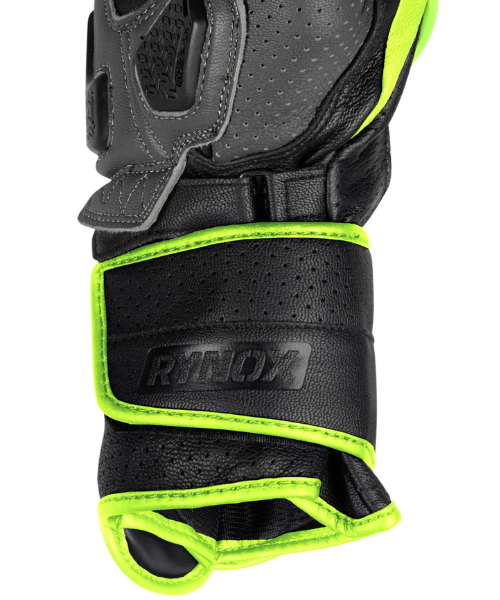 Rynox Storm Evo 2 Riding Gloves - Hi-Viz Green Black