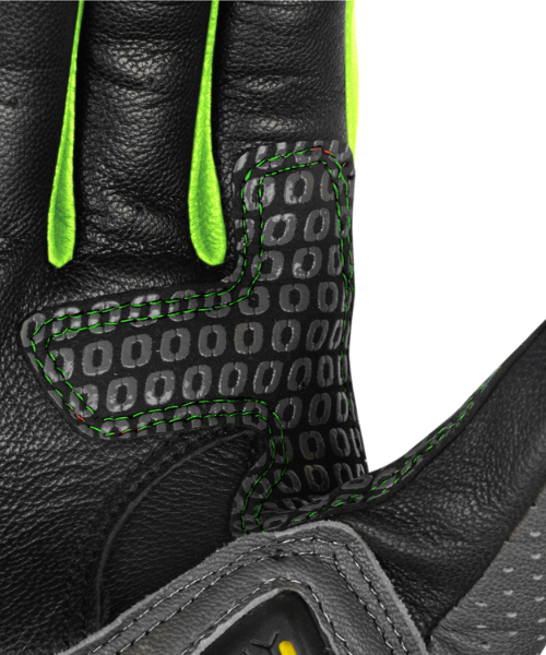 Rynox Storm Evo 2 Riding Gloves - Hi-Viz Green Black