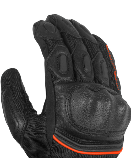 Rynox Tornado Pro 3 Riding Gloves - Black Orange