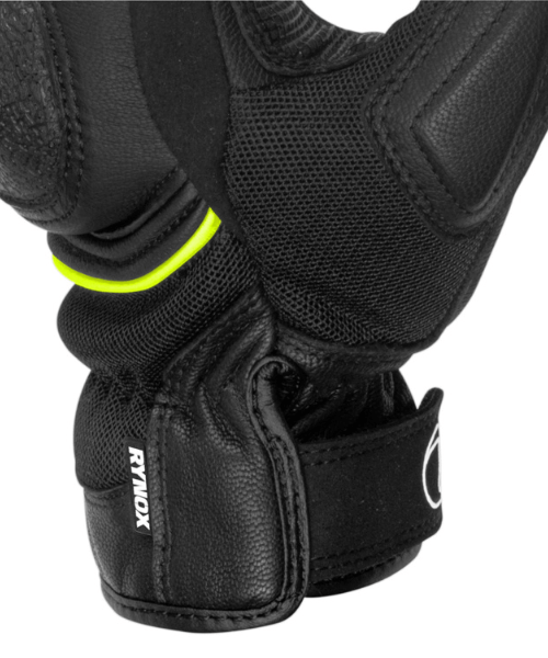 Rynox Tornado Pro 3 Riding Gloves - Black Hi-Viz Green