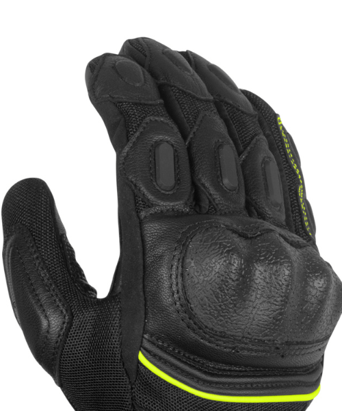 Rynox Tornado Pro 3 Riding Gloves - Black Hi-Viz Green