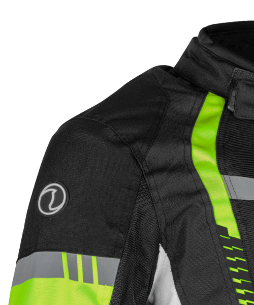 Rynox Tornado Pro 4 Riding Jacket - Black Hi Viz Green