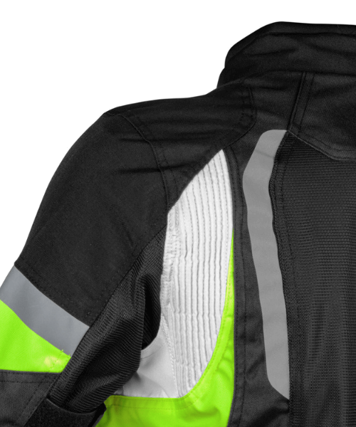Rynox Tornado Pro 4 Riding Jacket - Black Hi Viz Green