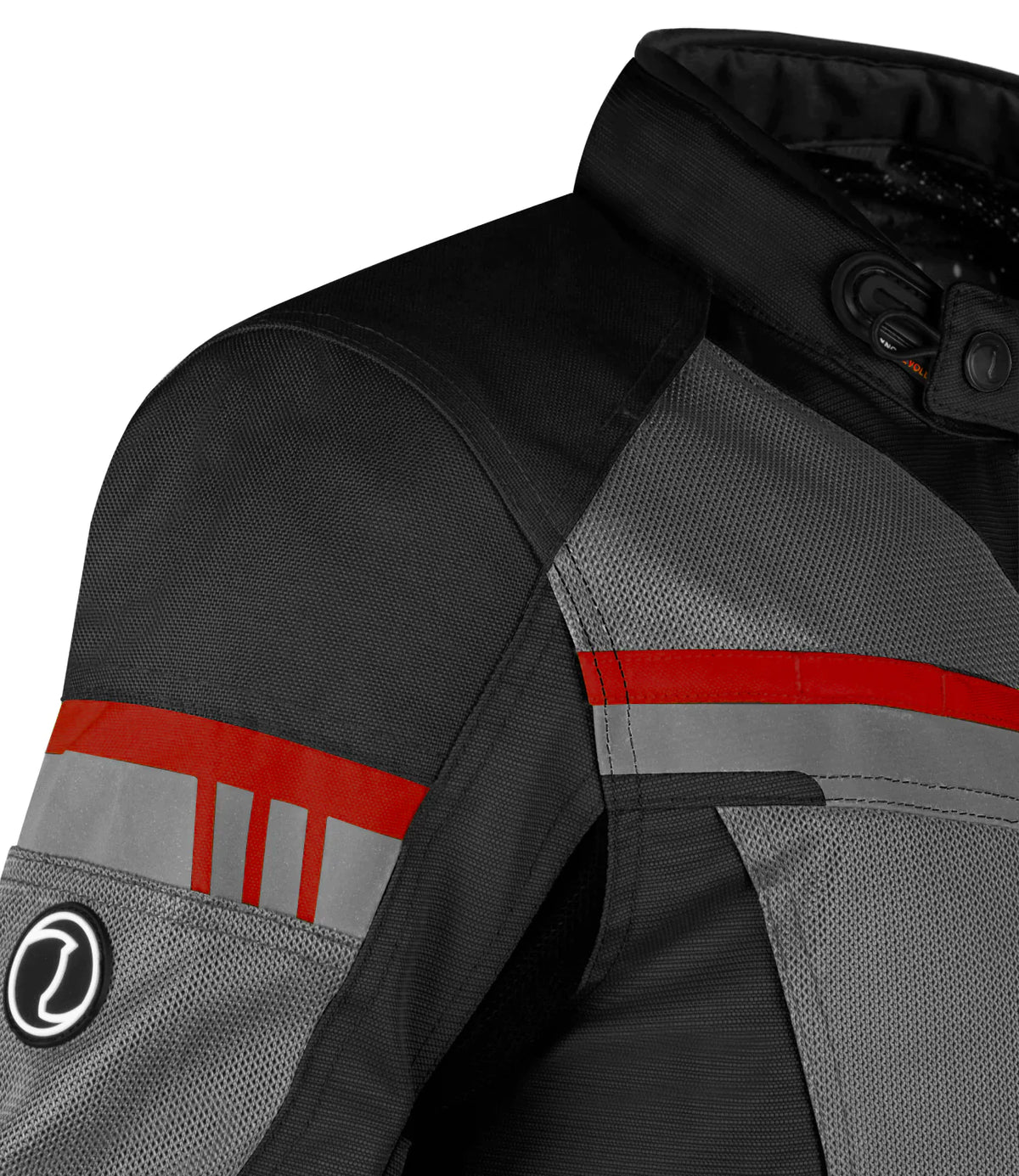 Rynox Stealth Air Pro Riding Jacket - Black Grey Red