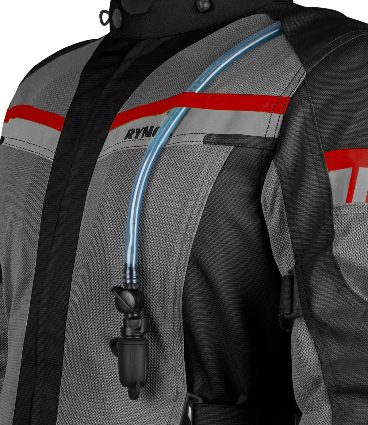 Rynox Stealth Air Pro Riding Jacket - Black Grey Red