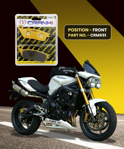Crank1 Ceramic Brake Pads for Triumph Street Triple 675