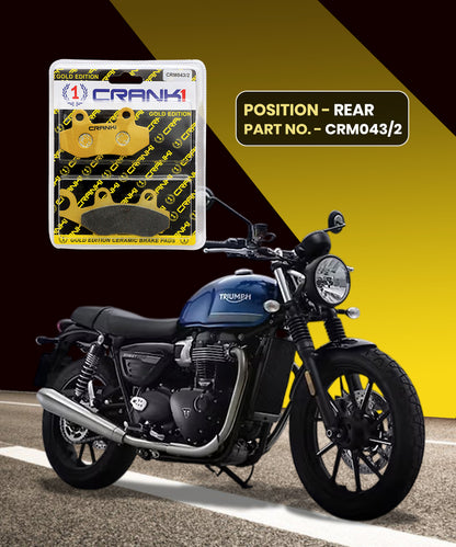 Crank1 Ceramic Brake Pads for Triumph Street Twin