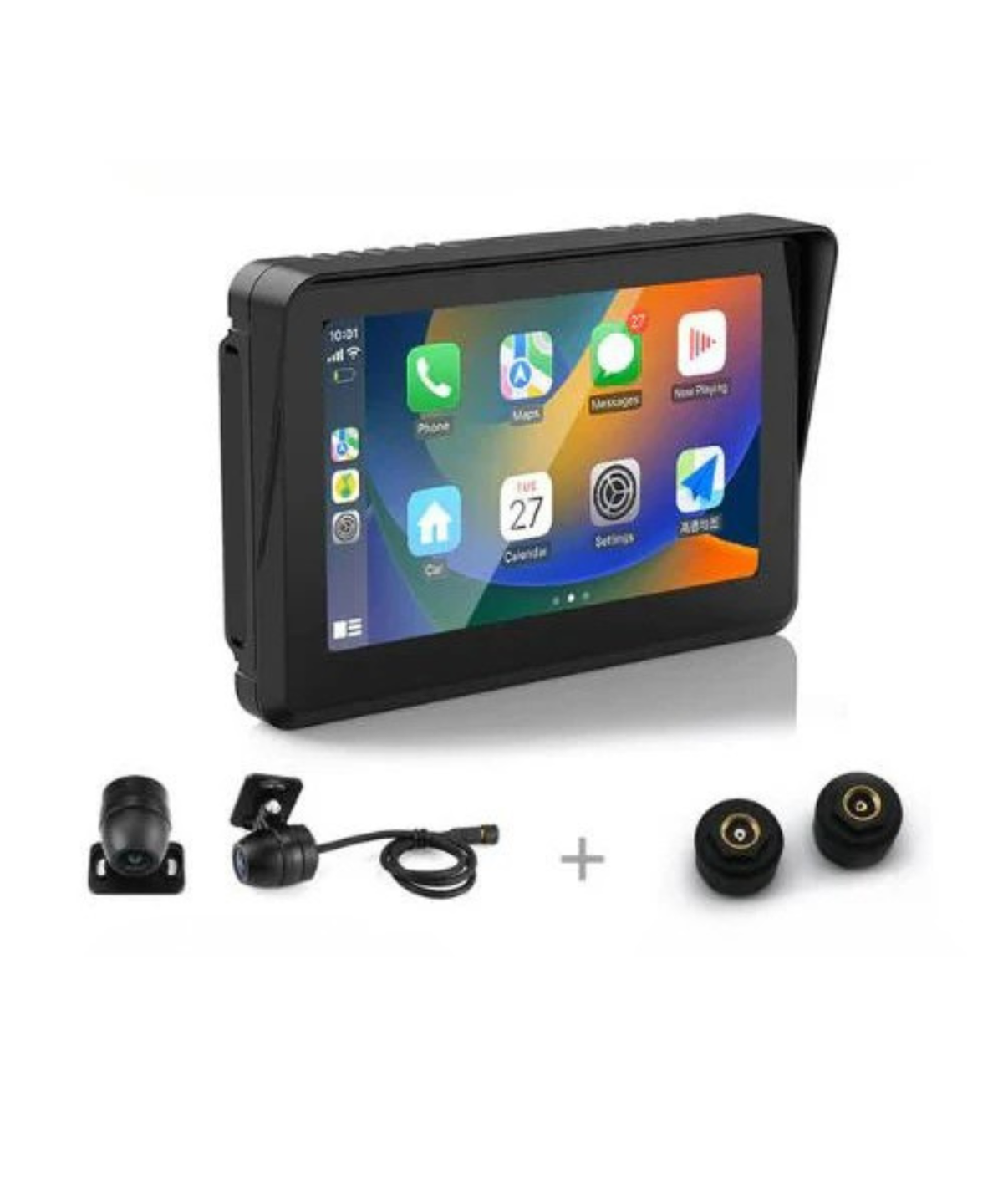 Fahren Motorcycle GPS CarPlay Android Auto Screen with Dash Cam and Tyre Pressure Monitoring - F1 Pro - Fahren