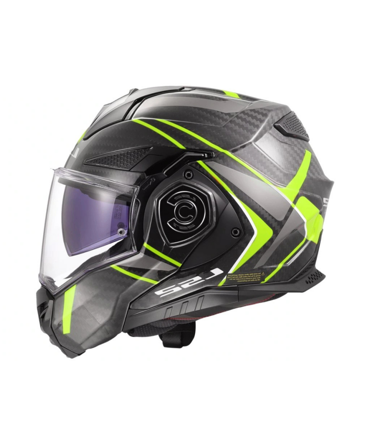 LS2 FF901 Advant X Carbon Fiber Future II Helmet (ECE 22.06) - Matt Hiviz Yellow - LS2
