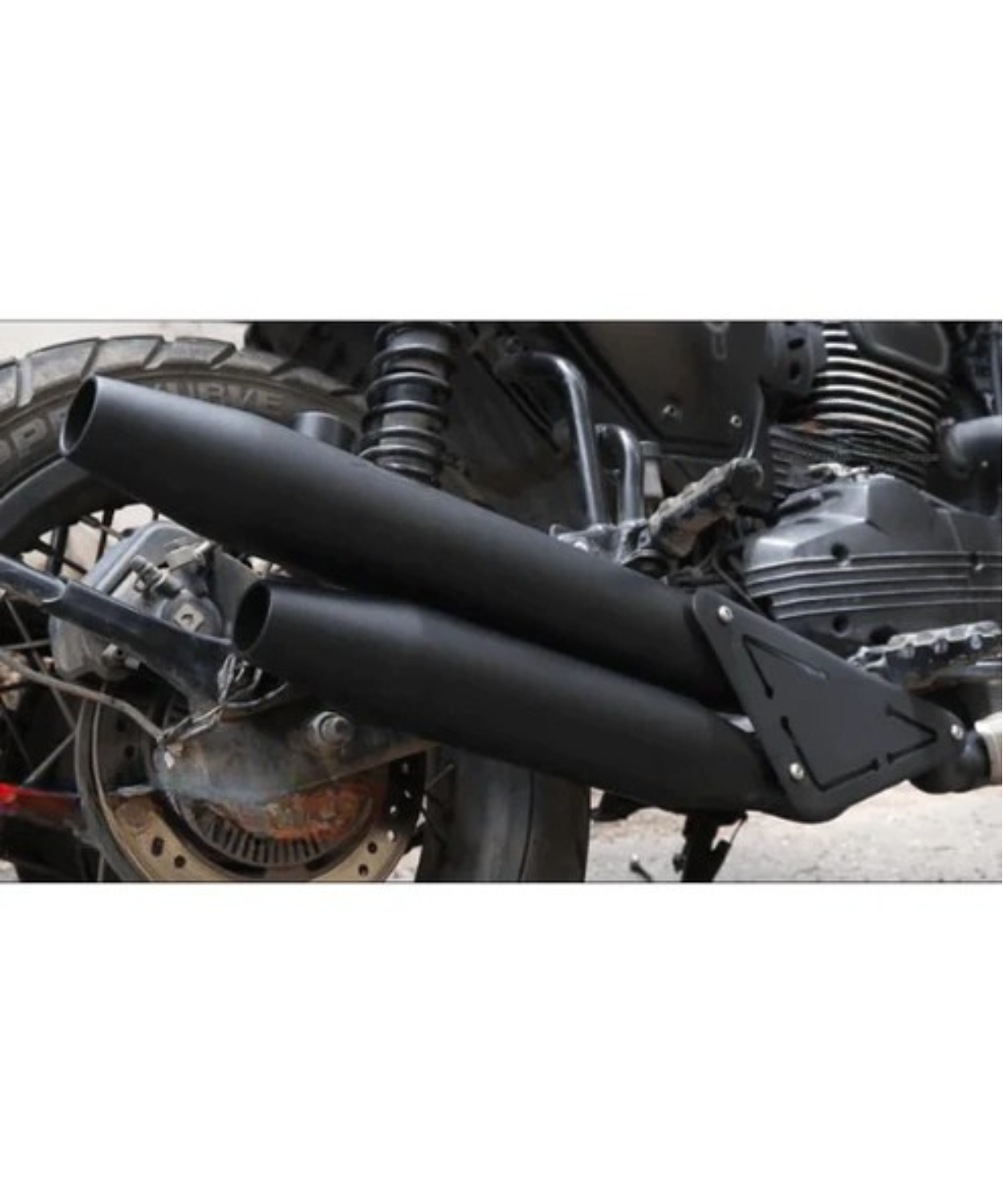 Red Rooster Performance Celesta Scram Exhaust for Yezdi Scrambler - Black Matte