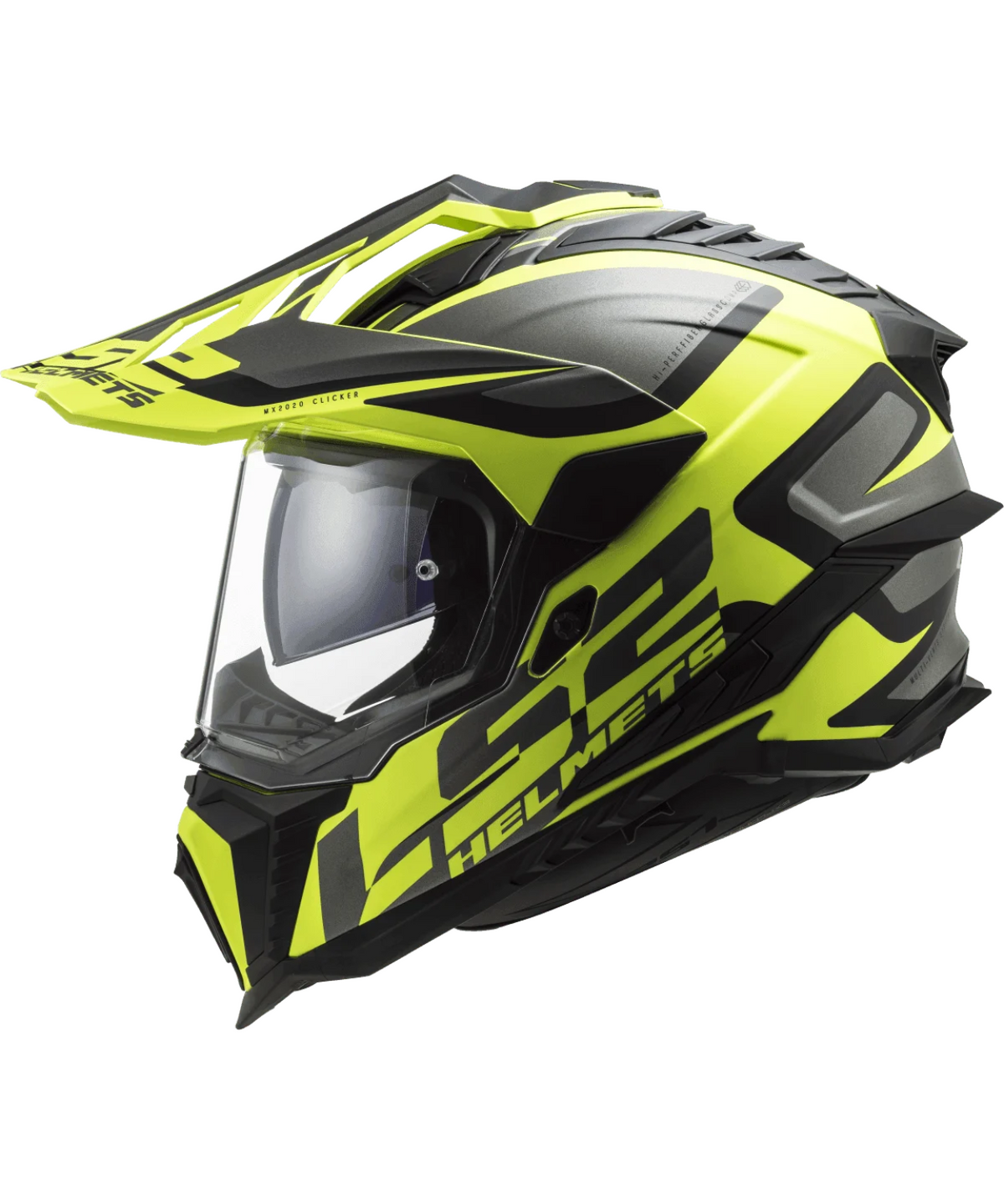 LS2 MX701 Explorer Alter Helmet - Matt Black Yellow - LS2