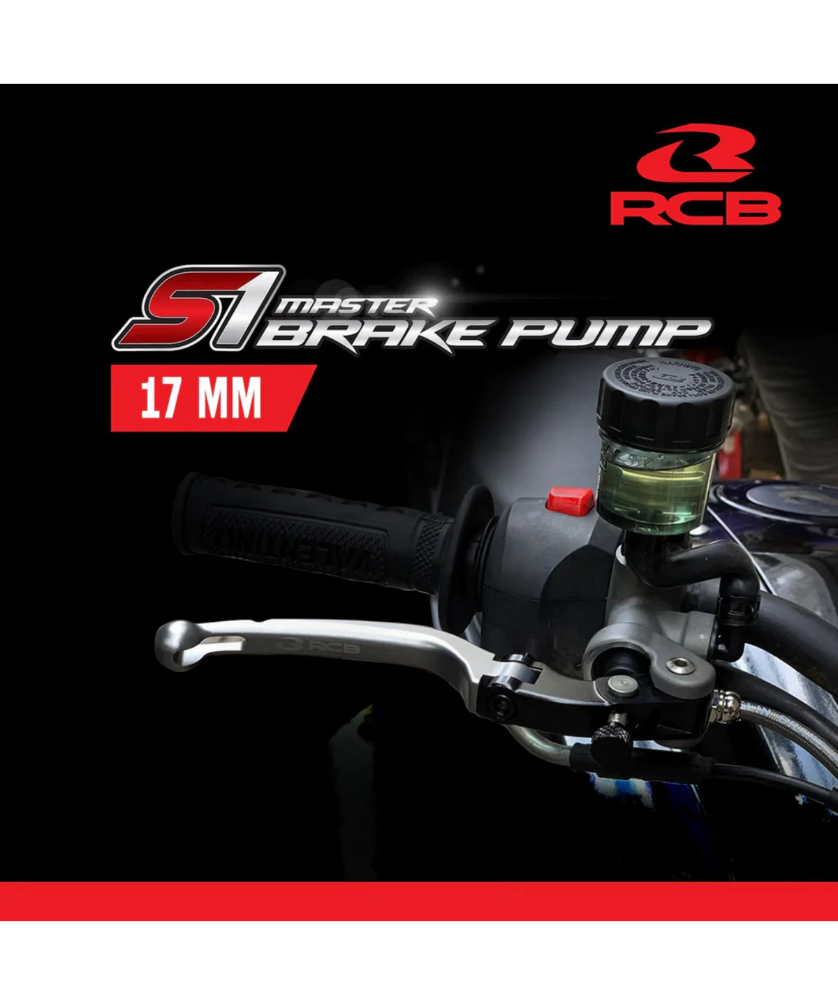 RCB S1 Forged Master Brake Pump Master Cylinder (RH) 17MM Titanium – 01BP014T - RCB