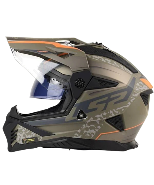 LS2 MX436 Pioneer II Devor Dual Sports Helmet 06 - Gloss Sand