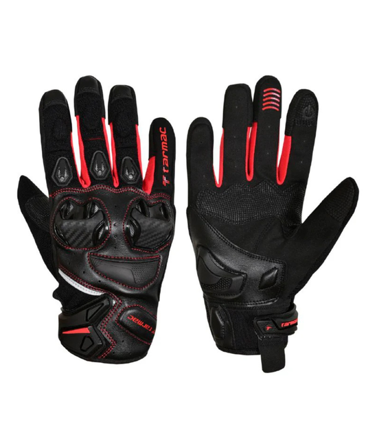 Tarmac Fuse Riding Gloves - Black Red