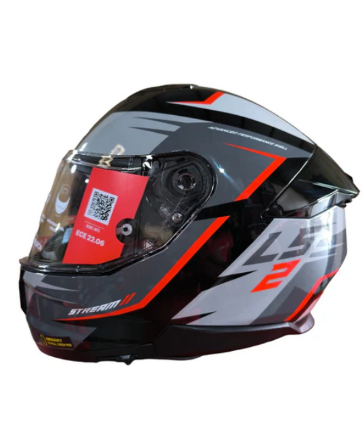 LS2 FF320 Stream II Meteor Full Face Helmet - Gloss Black Red - LS2