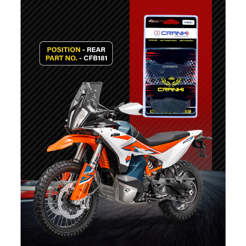 Crank1 Carbon Brake Pads for KTM 890 Duke Adv (2023 Onwards)