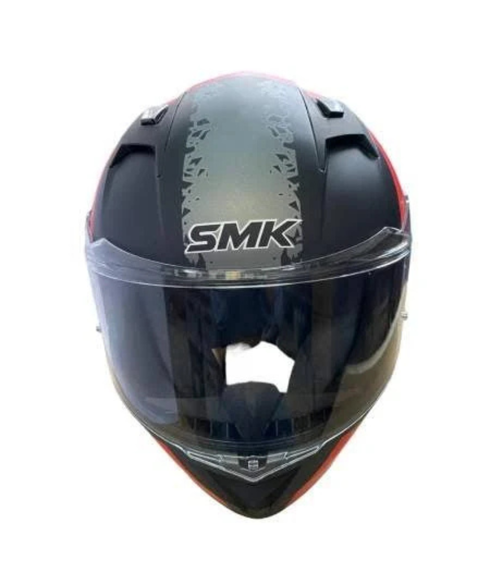 SMK Stellar Swank MADA672 Black Grey Orange Helmet - SMK