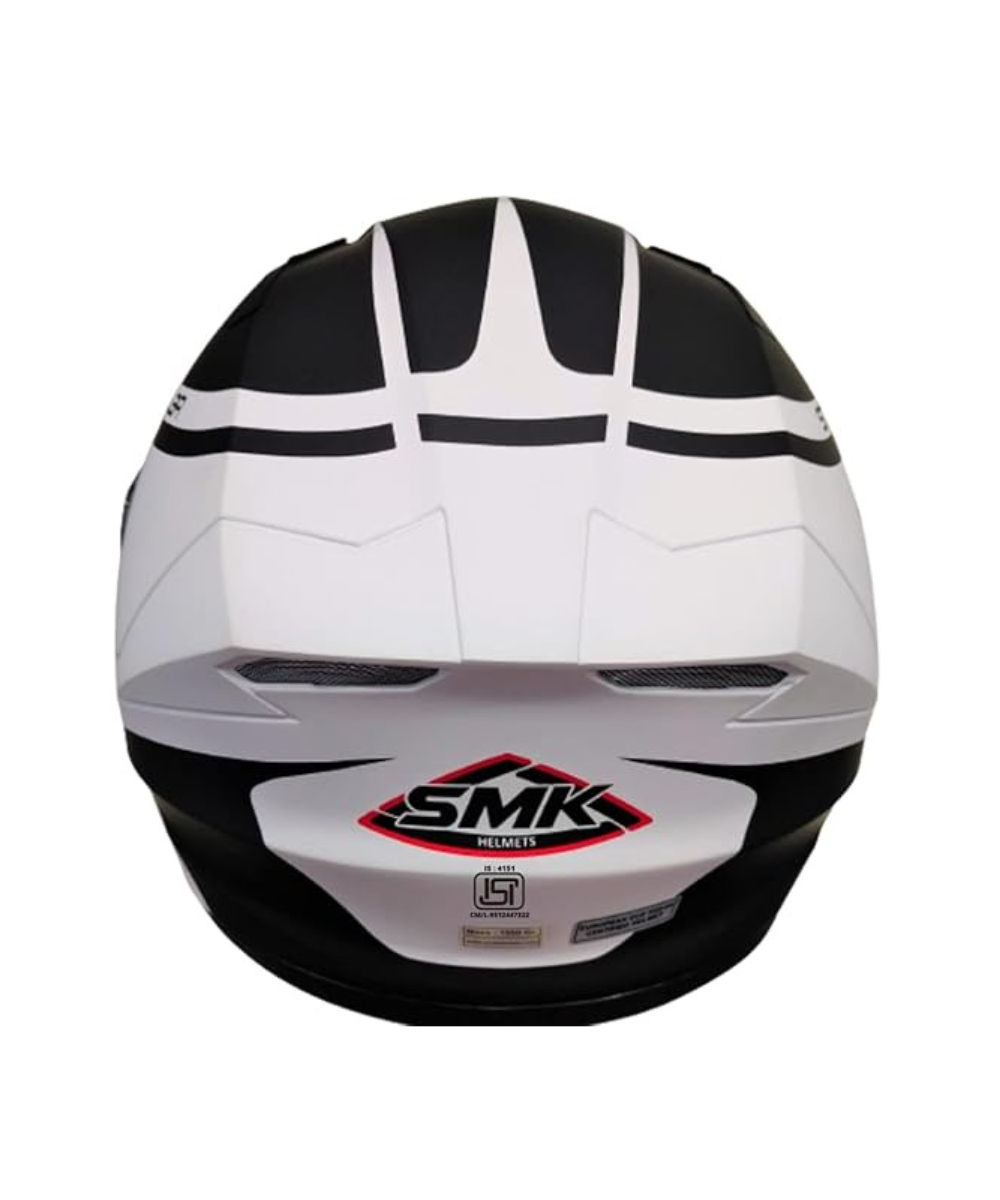 SMK Stellar Squad MA132 White Orange Helmet - SMK