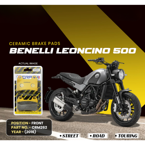 Crank1 Ceramic Brake Pads for Benelli Leoncino 500 (2016)