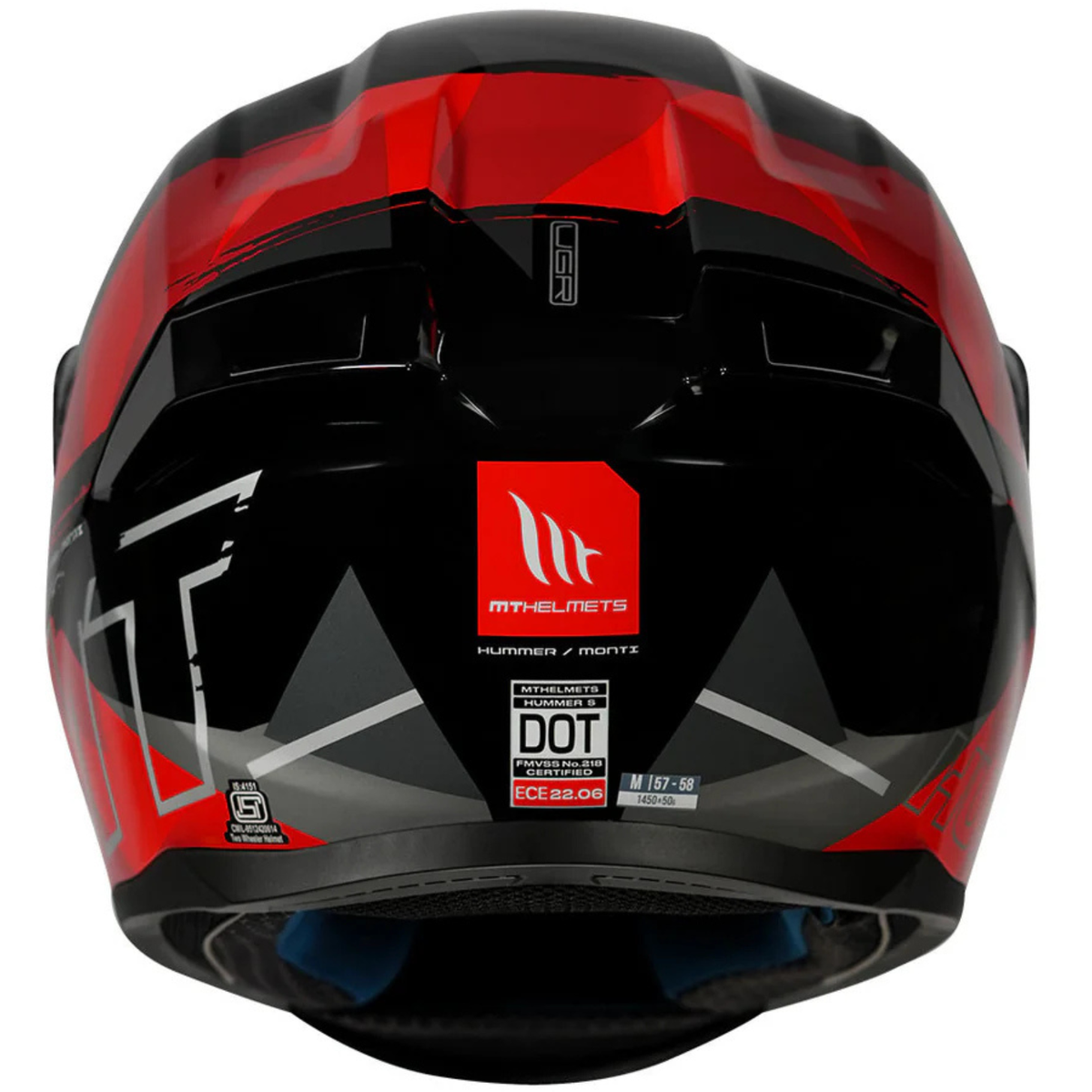 MT Hummer B Monti Helmet - Gloss Red - MT Helmets