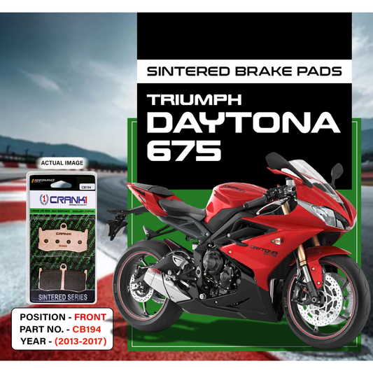 Crank1 Triumph Daytona 675 (2013-2017) Fully Sintered H2 Series Brake Pads