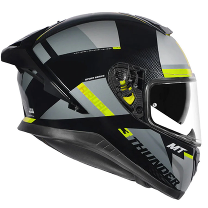 MT Thunder 3 SV Pro Arual B13 Helmet - Gloss Grey Hiviz Yellow