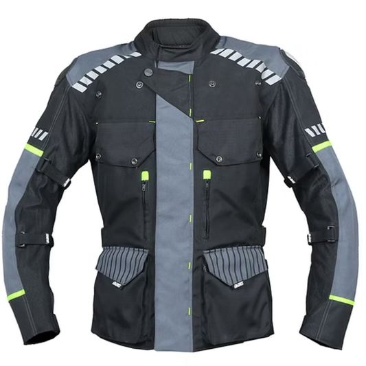 BBG Adventure Riding Jacket with Chest Guard without Liner - Grey