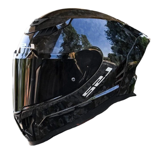 LS2 FF807 Dragon Forged Carbon Fiber Helmet (ECE 22.06) - Gloss Black