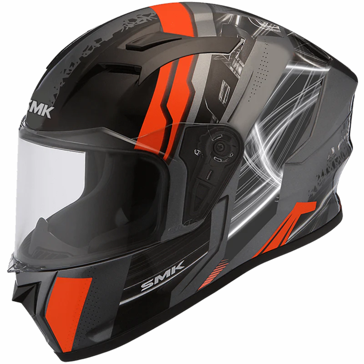 SMK Stellar 93 Swank Gloss Anthracite Orange (GLDA672) Helmet - SMK