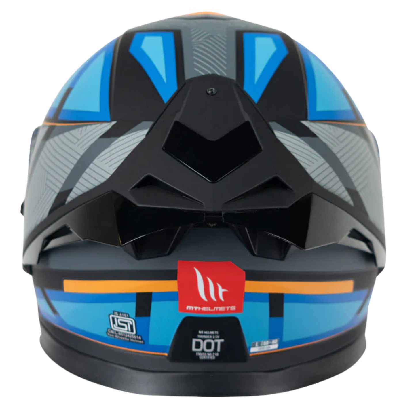 MT Thunder 3 SV Pro Nova B2 Helmet - Matt Grey Blue Orange