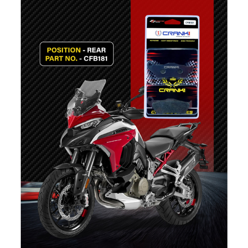 Crank1 Carbon Brake Pads for Ducati Multistrada 1200 V4 (2021 Onward)