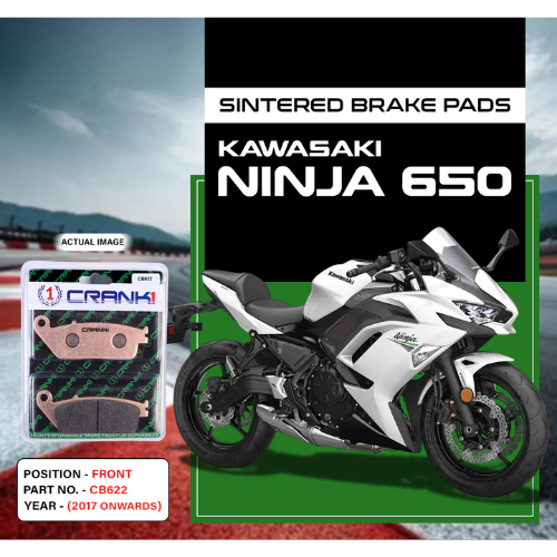 Crank1 Fully Sintered H2 Series Brake Pads for Kawasaki Ninja 650